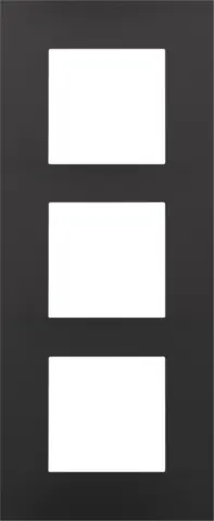 Niko - drievoudige afdekplaat 60mm - Pure piano black coated - 200-76300 Beperkt Aanbod
