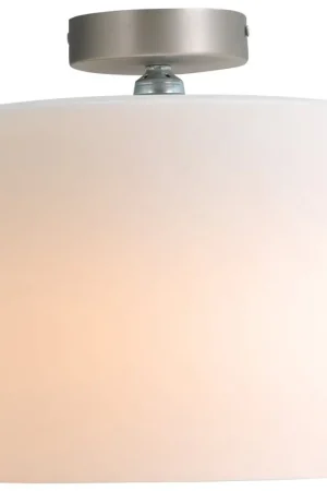 Masterlight - Plafondlamp Cilindra 25cm wit met metaalgrijs Alleen Vandaag