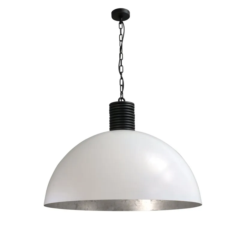 Alleen Vandaag Masterlight - Stoere witte hanglamp Industria Bud 80cm wit met oudzilver