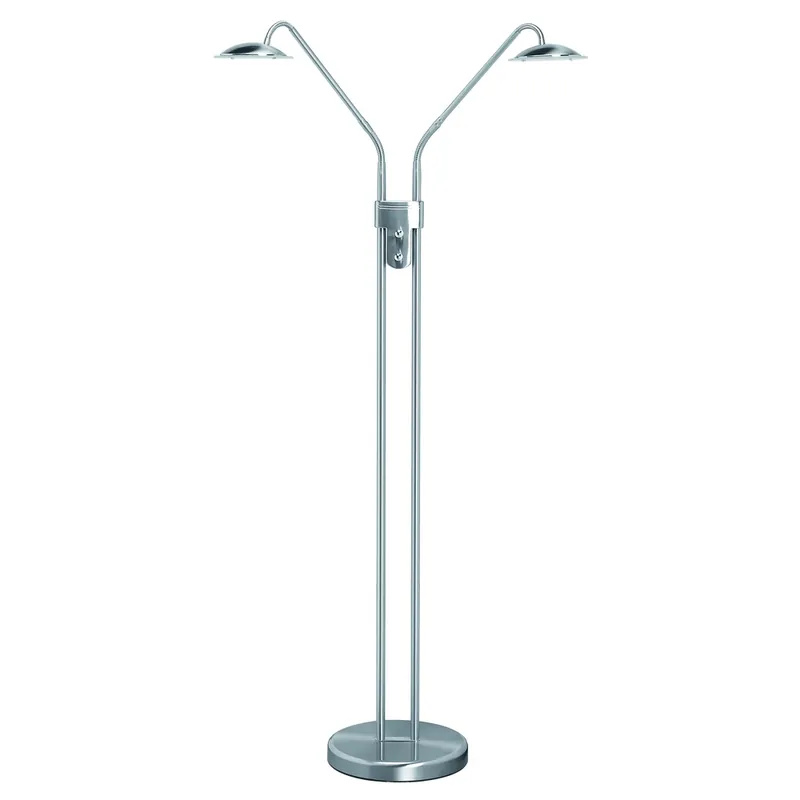 Highlight - Leeslamp Jupiter nikkel Ø 25,5cm dubbel Snelle Levering