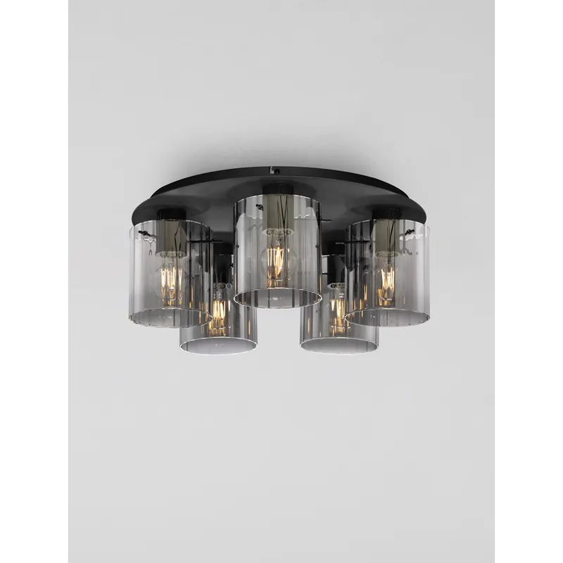 Lyora - Design plafondlamp Mirbi 5-lichts zwart Bestel Nu