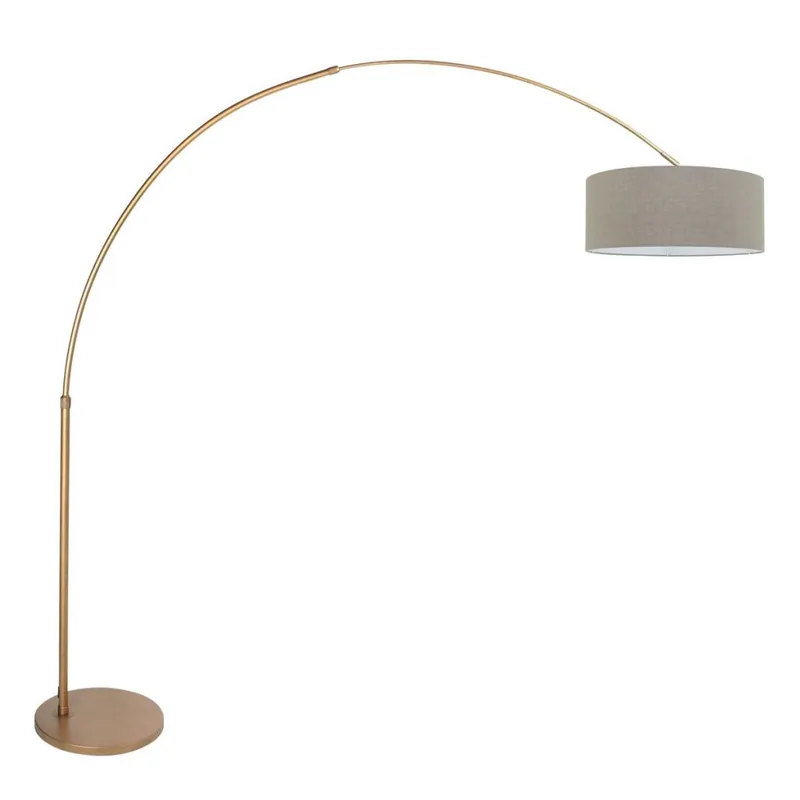 Weekendaanbieding Steinhauer - Gouden booglamp Sparkled Light met grijze kap