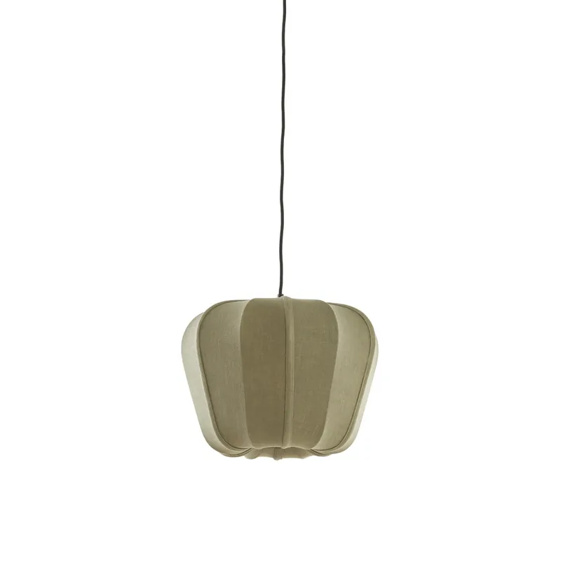 Light & Living - Japandi hanglamp Zubedo Ø 40cm - olijf groen Hete Deal
