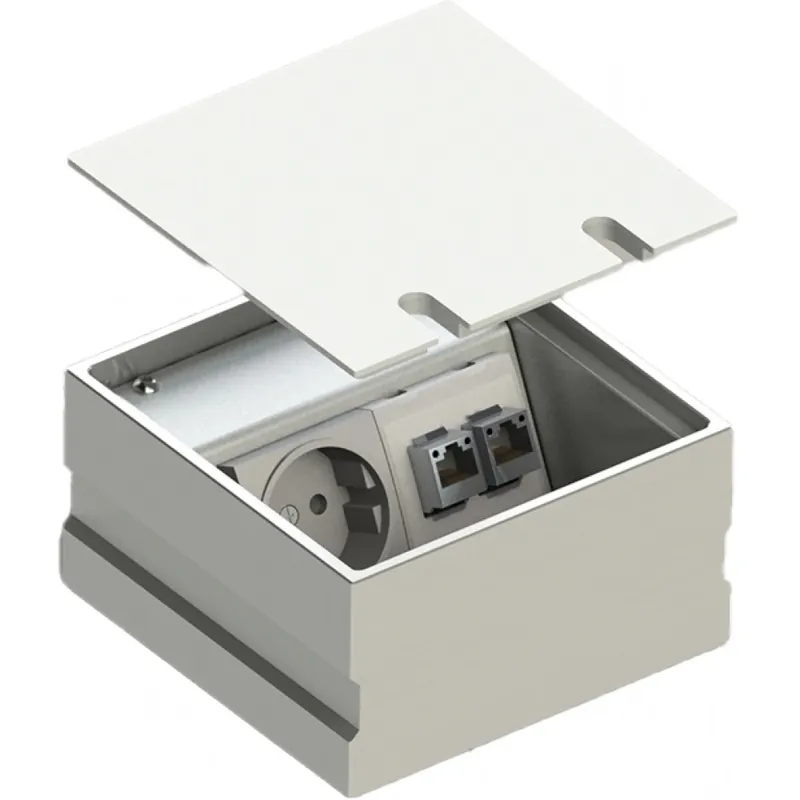 Hoge Kwaliteit OCS 8802 1x 230V RA + 2x Cat6A STP Alu deksel
