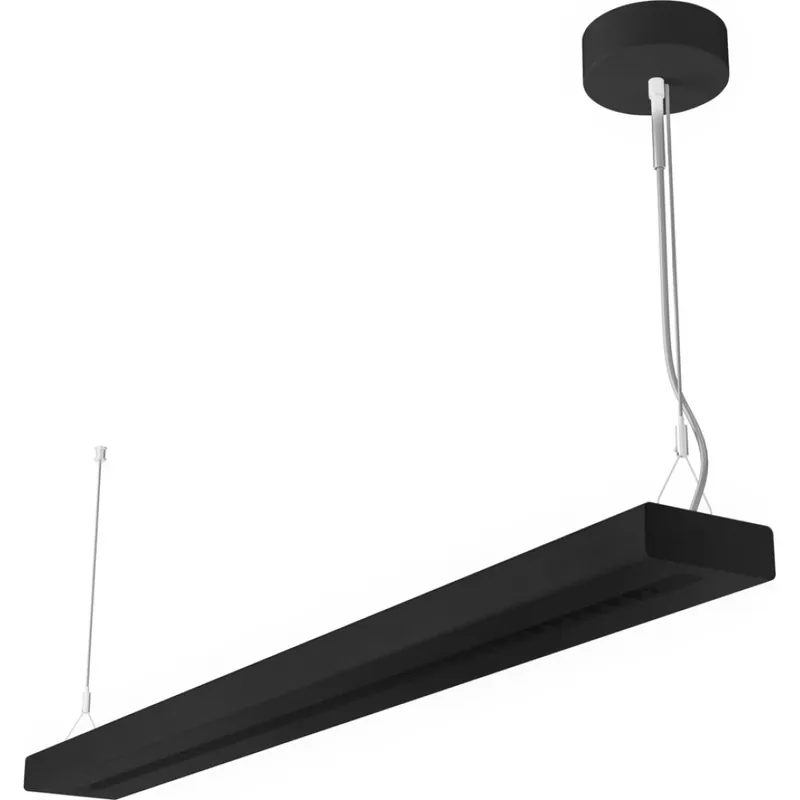 Finale Uitverkoop Ledvance Linear IndiviLED pendelarmatuur direct/indirect 4000K 69W 1475x125mm dimbaar zwart IP20 4099854296963
