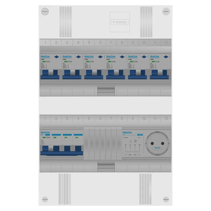 Groepenkast PV-ready 63A 3 fase 6 alamat + beltrafo + wcd Flitsaanbieding