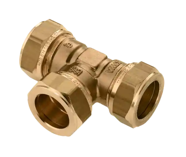 Premium BONFIX Knel messing T-stuk 15 x 15 x 15 mm